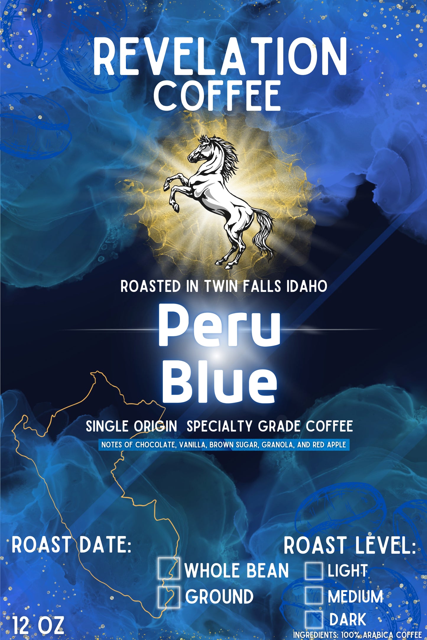Single Origin Peru Blue 5 Pound Bulk